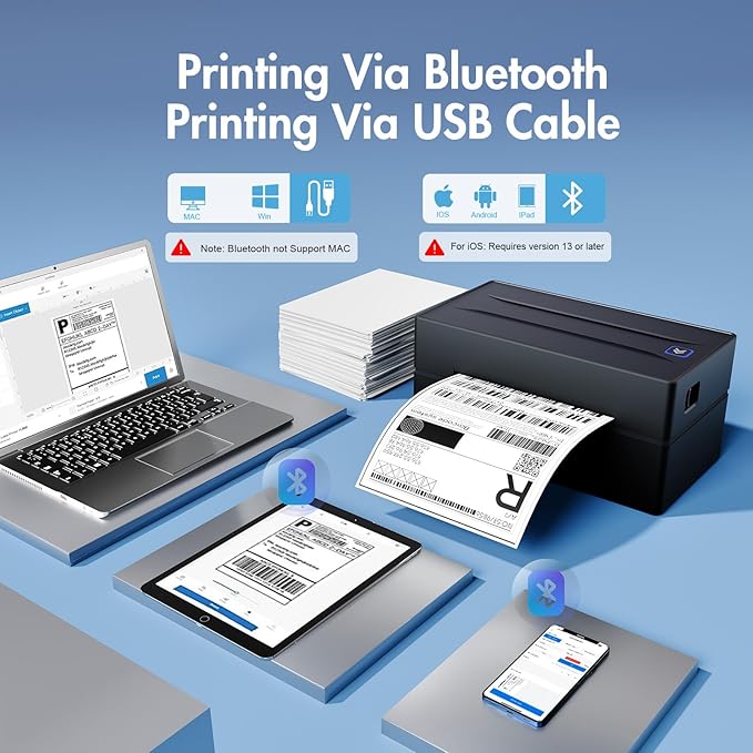 Bluetooth Thermal Shipping Label Printer: 4x6 Wireless Label Maker - Image 2