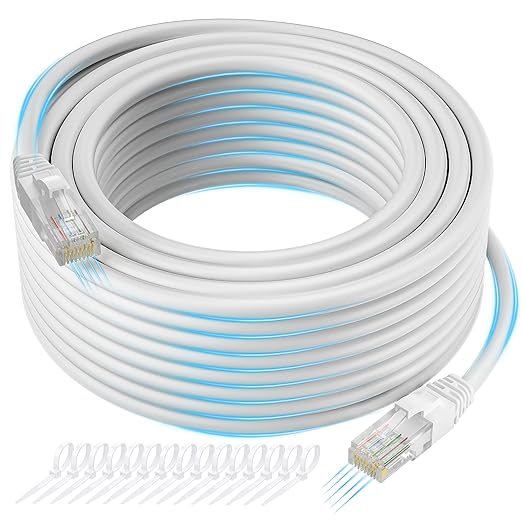 Cat 6 Ethernet Cable 50 FT, Long High Speed Cat6 Internet Cable, Standard RJ45 by Kxable