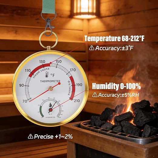 Andelov Sauna Thermometer and Hygrometer - Image 4