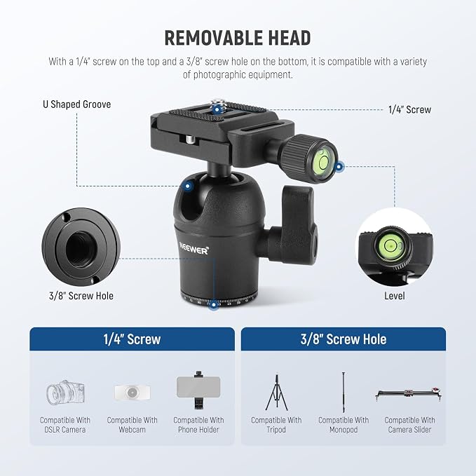 NEEWER TP09 Carbon Fiber Mini Tripod Compatible - Image 4