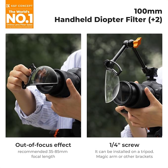 K&F CONCEPT 100mm Handheld Diopter Filter Special Effects Optical Glass Prism - Image 2