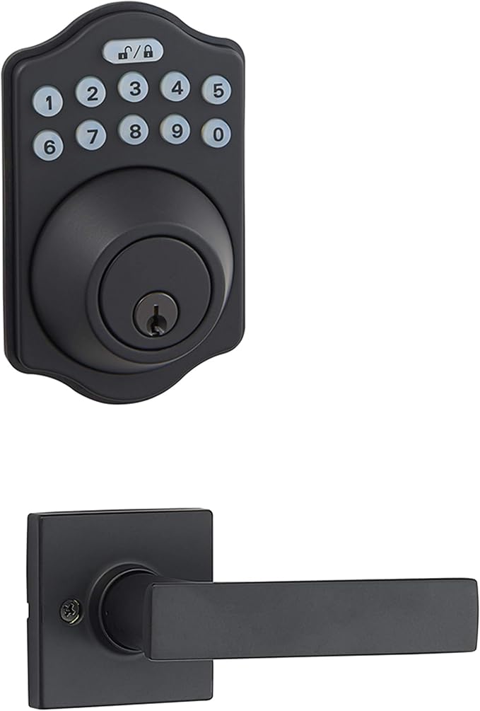 Amazon Basics Traditional Electronic Keypad, Keyless Entry Door Lock Deadbolt - Image 2