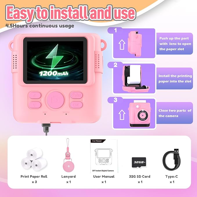 ESOXOFFORE Instant Print Camera - Image 6