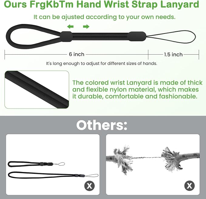 FrgKbTm Hand Wrist Strap Lanyard, Adjustable Nylon Colorful - Image 3