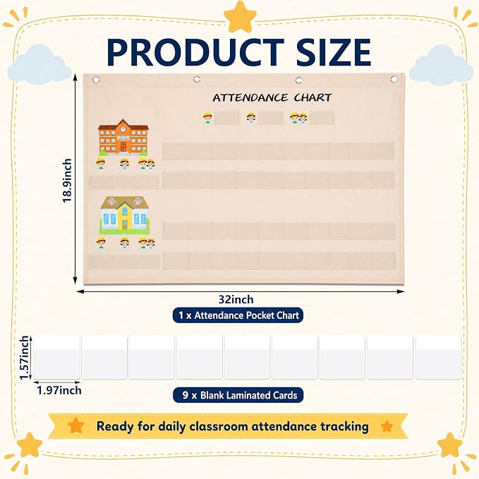 Spiareal Attendance Pocket Chart - Image 4