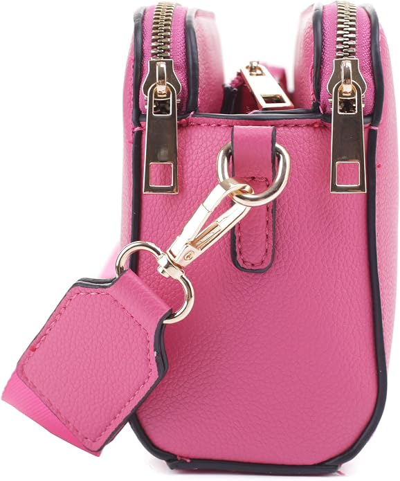 EVVE Crossbody Bags for Women Trendy Triple Zip Small Crossbody Camera Bag Purse - Image 4