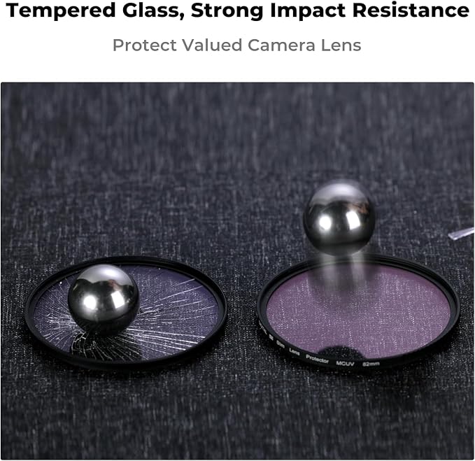 K&F CONCEPT 43mm MC UV Protection Filter Shockproof Tempered Optical Glass - Image 3