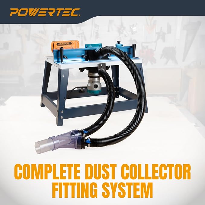 POWERTEC Dust Collector Fittings, Router Table Dust Collection System w/Y - Image 4