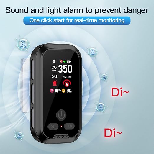 Plug in 6-in-1 Environment Detectors, HD Display Temperature Humidity Monitor - Image 4