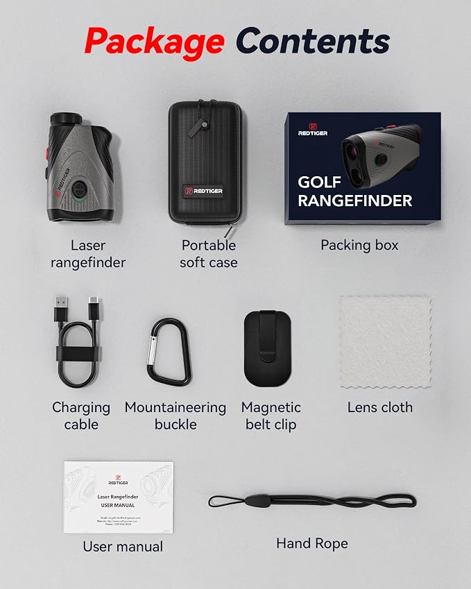 REDTIGER Golf Rangefinder, 7X Magnification 1200 Yards Laser Range Finder - Image 7