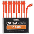 Everest Ultra Slim Cat6a Ethernet Patch Cables 3ft Orange by EverestMediaSolutions