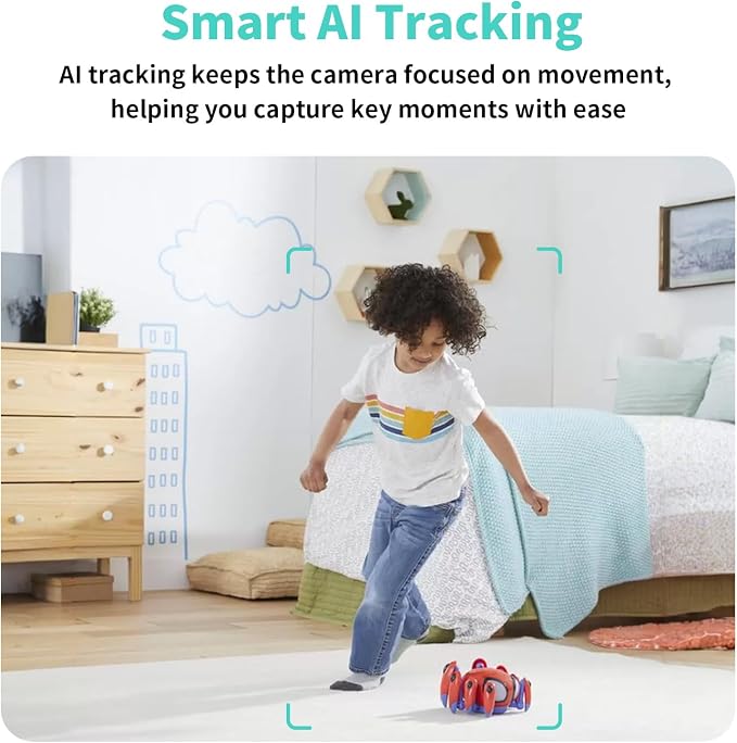 2K Indoor Security Camera, 360° Pan/Tilt AI Human Pet Motion Security Camera - Image 6