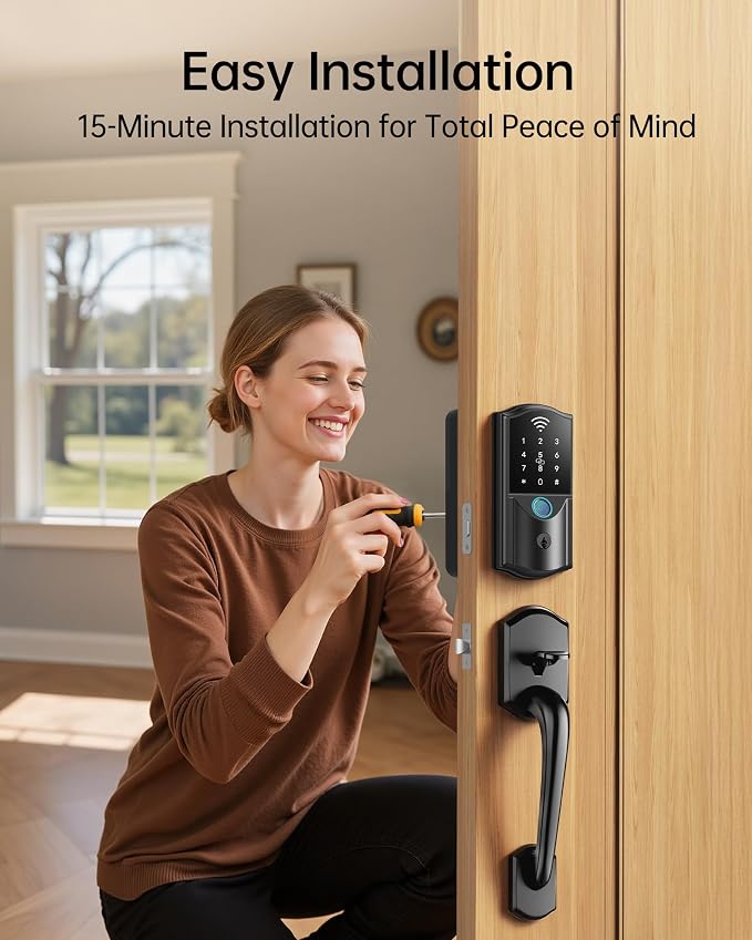 WiFi Smart Lock for Front Door – Firstriver Keyless Entry Electronic Deadbolt - Image 9
