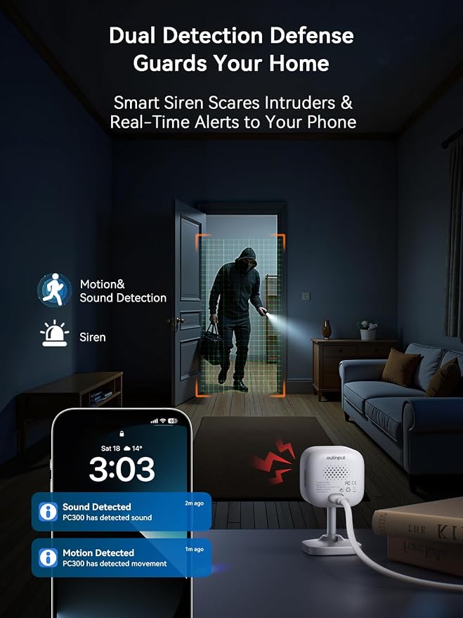 Outinput Indoor Security Camera, 2K WiFi Home Camera - Image 5