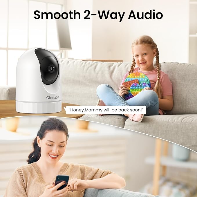 Cinnado Security Camera Indoor-2K 360° WiFi Cameras - Image 7