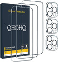 QHOHQ 3 Pack Screen Protector for iPhone 13 Pro 6.1 Inch by QHOHQ