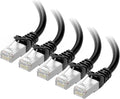 Cable Matters 10Gbps 5-Pack Snagless Short Shielded Cat 6A Ethernet Cable - 1ft by CableMatters
