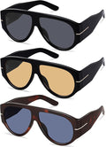 Oversized Retro Aviator Sunglasses by ymrfw