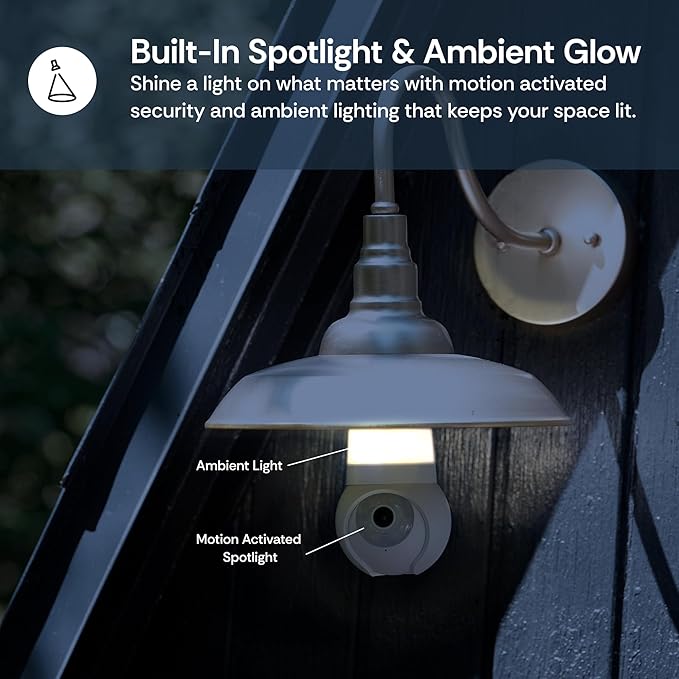Luna Light Bulb Security Cameras Wireless Outdoor Indoor, 360° Pan Tilt - Image 3