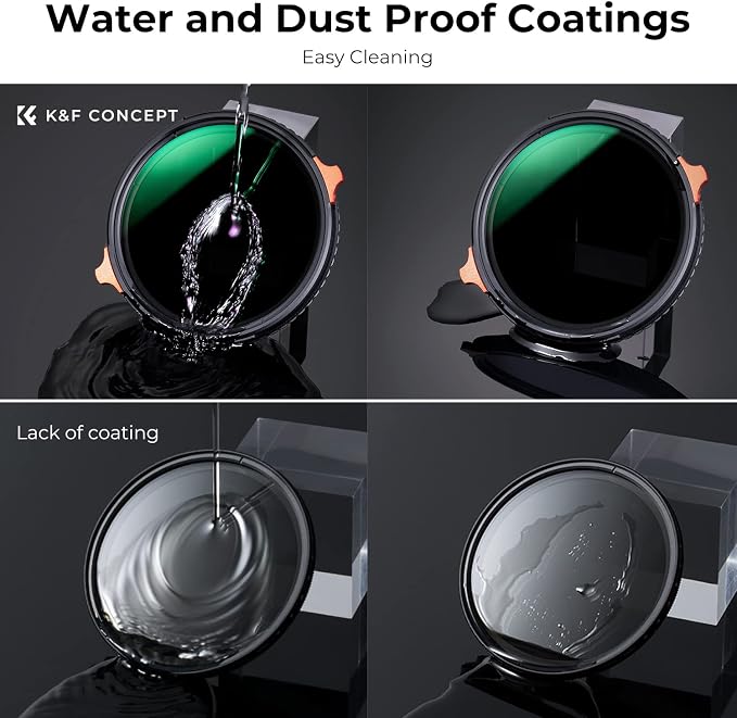 K&F CONCEPT 72mm ND4-64 ND Lens Filter Variable & CPL Polarizers Filter 2-in-1 - Image 7