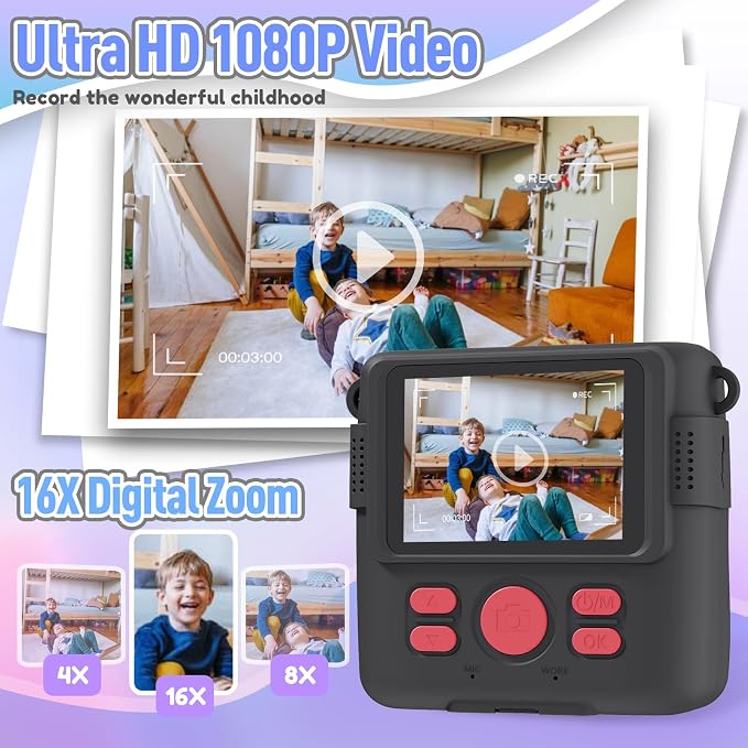 ESOXOFFORE Kids Camera Instant Print, Christmas Birthday Gifts - Image 4