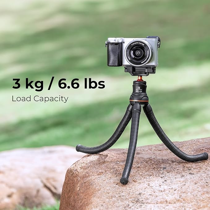 K&F CONCEPT MS01 Mini Tripod Stand, Flexible Camera Cellphone Tripod - Image 3