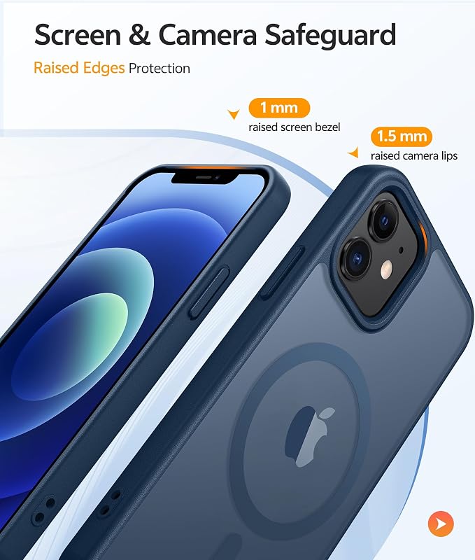 FNTCASE for iPhone 13 Mini Case: for iPhone 12 Mini Case Translucent Matte - Image 4