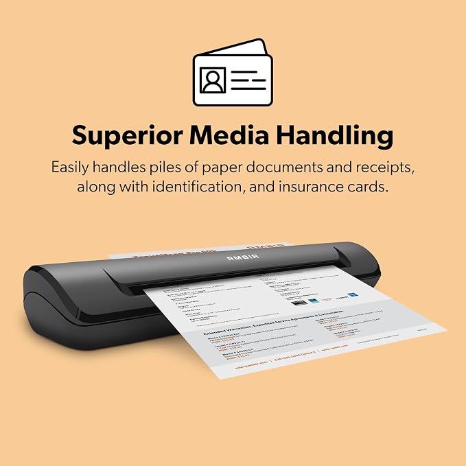 Ambir TravelScan Pro 600 Simplex Document Scanner and Card Scanner - Image 3