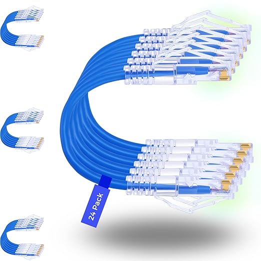 Rapink Patch Cables Cat6/ Cat6a 14ft Slim, Cat6a Ethernet Patch Cable 10G by Rapink