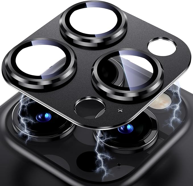 Uyiton for iPhone 13 Pro/iPhone 13 Pro Max Camera Lens Protector, Metal Ring by Uyiton