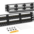 AMPCOM Premium Series CAT5/5e 48 Ports Patch Panel, Rack Mount by AMPCOM