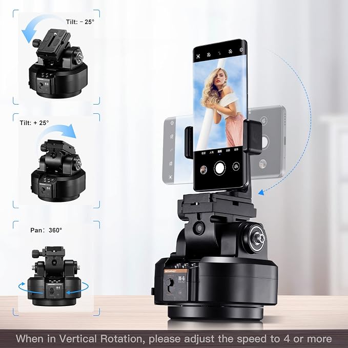 Soonpho M6 Auto Face Tracking Motorized Rotating Panoramic Tripod Head - Image 5