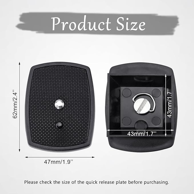 BlingKingdom Camera Quick Release Plate, 43 mm Tripod Quick Release Plate - Image 3