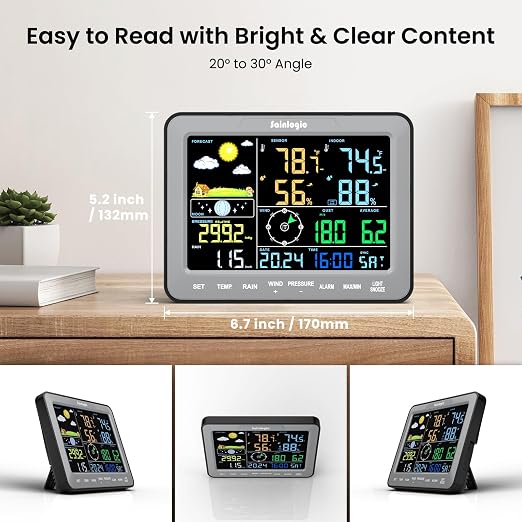 Sainlogic 12-in-1 Weather Station, Weather Stations Wireless Indoor Outdoor - Image 2