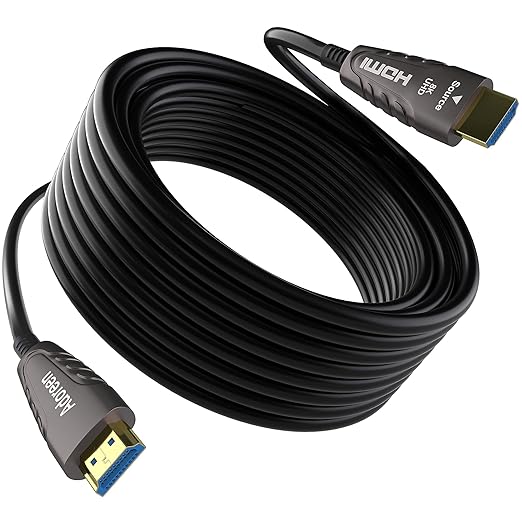Adoreen 8K Fiber Optic HDMI 2.1 Cable 25 Feet, Active Optical HDMI Cord by Adoreen