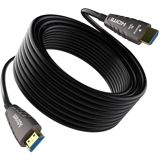 Adoreen 8K Fiber Optic HDMI 2.1 Cable 30 Feet, Active Optical HDMI Cord by Adoreen