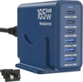 165W GaN USB C Charging Station, 6-Port Desktop Charger by Unknown