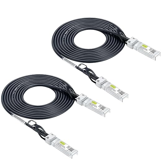 10Gtek 10G SFP+ DAC Twinax Cable, SFP+ to SFP+ Direct Attach Copper Passive by 10Gtek