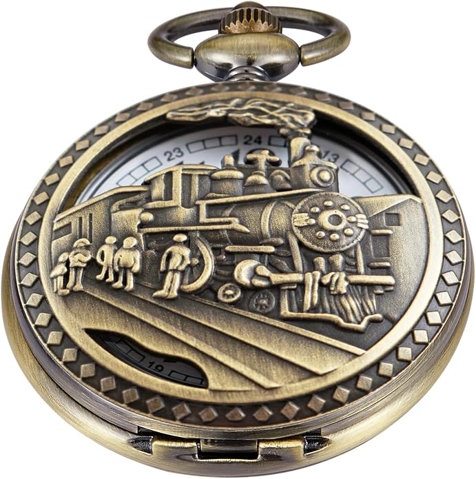 Men's Pocket Watch, Arabic Digital Dial Pocket Watches by Whodoit