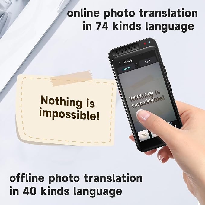 Language Translator Device No WiFi Needed, 150+ Languages Translation in Real - Image 4