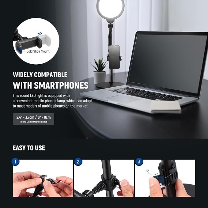 NEEWER Basics 2 Pack 7" Desktop Ring Lights - Image 7