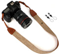 Camera Strap Canvas Brown Shoulder Strap by WANBY