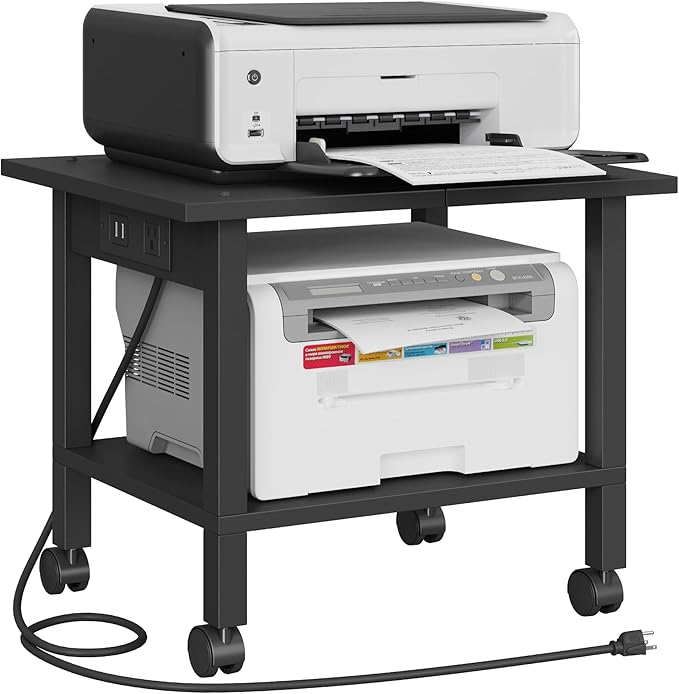 TUTOTAK 2 Tier Printer Stand, Rolling Printer Cart by ChoosetutotakFurnitureBuildYourCozyHome