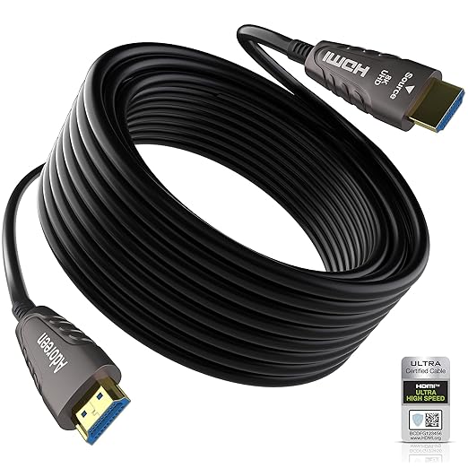 Adoreen 8K Fiber Optic HDMI 2.1 Cable 50 Feet-15 Meter（Certified） Active by Adoreen