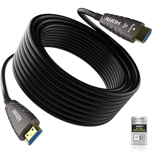 Adoreen 8K Fiber Optic HDMI 2.1 Cable 35 Feet-10 Meter（Certified） Active by Adoreen