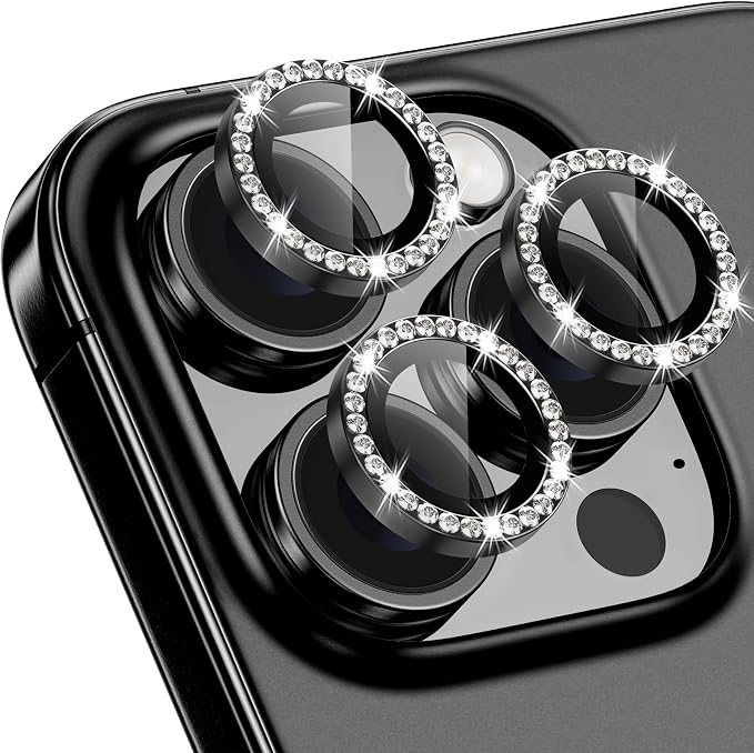 for iPhone 16 Pro/16 Pro Max Camera Lens Protector Bling Individual Metal by Xfilm