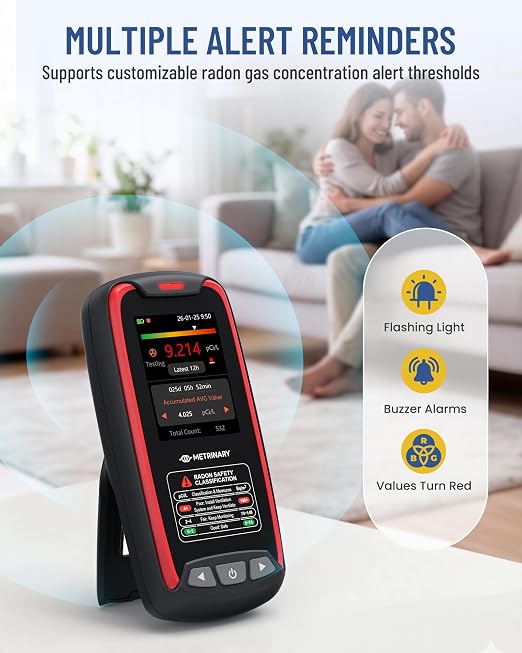 Radon Detector for Home, Rechargeable Radon Monitor - Image 6