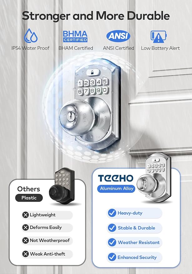 TEEHO TE003 Keyless Entry Keypad Door Lock - Image 6