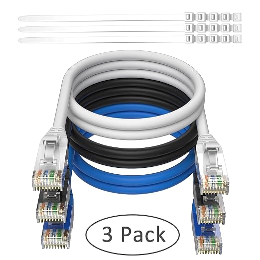 Adoreen Cat 6 Ethernet Cable 4 Ft-3 Pack, High Speed Short Patch Cables Network - Image 6