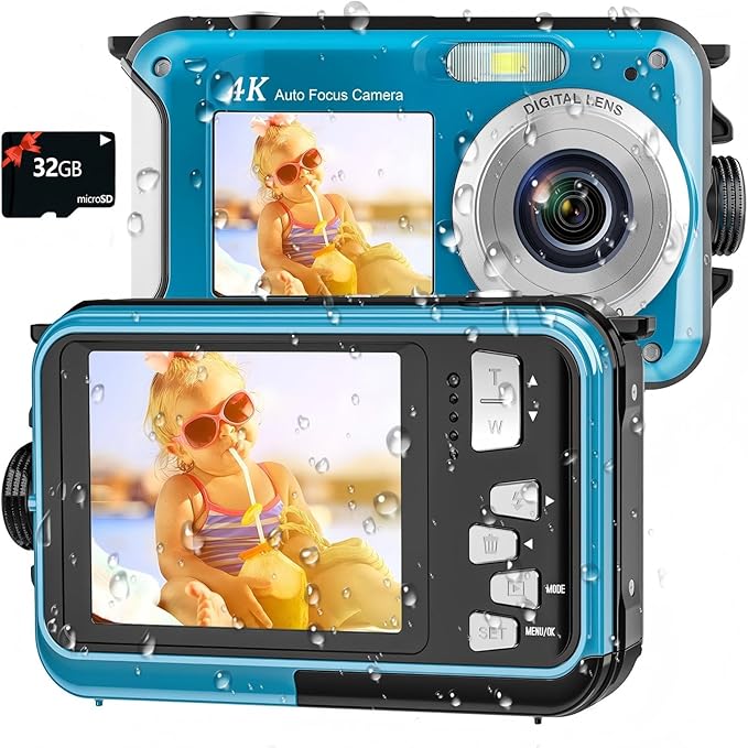 4K Underwater Camera 16FT Waterproof Camera by YISENCE